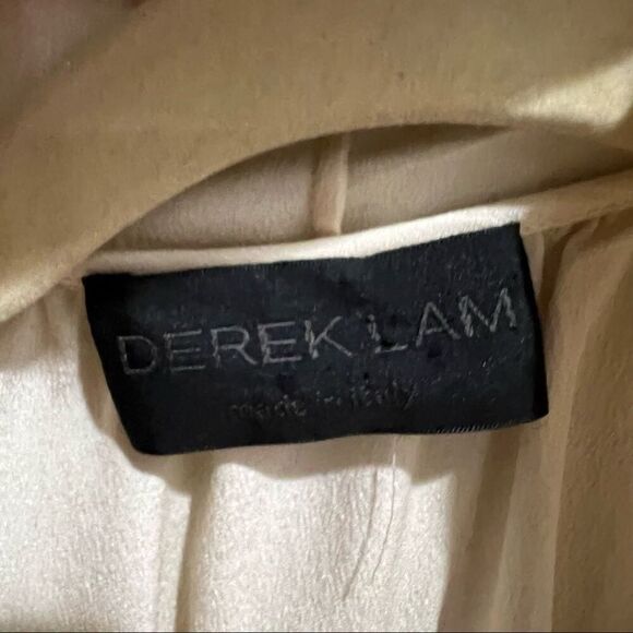 Derek Lam Cream Silk Sleeveless Fringe Tie Blouse Top Size 4 IT 40 - Picture 13 of 13